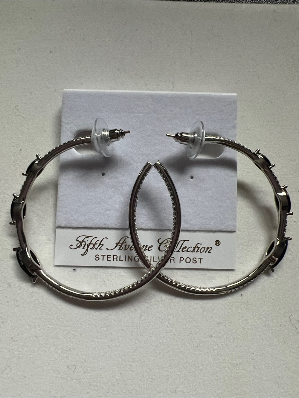 Fifth Avenue Collection Silver Hoop Earrings